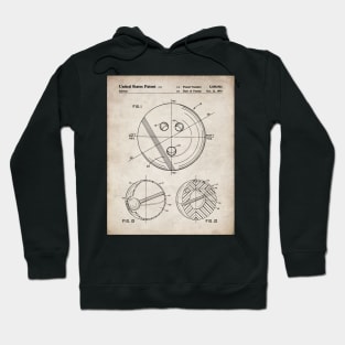 Bowling Ball Patent - Bowler 10 Pin Bowling Art - Antique Hoodie